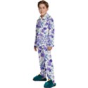 Violet-01 Kids  Long Sleeve Velvet Pajamas Set View2