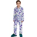 Violet-01 Kids  Long Sleeve Velvet Pajamas Set View1