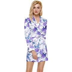 Violet-01 Long Sleeve Satin Robe by nateshop