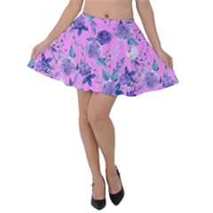 Violet-02 Velvet Skater Skirt