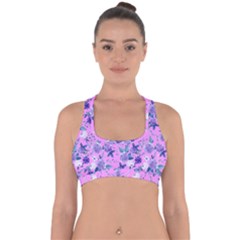 Violet-02 Cross Back Hipster Bikini Top  by nateshop