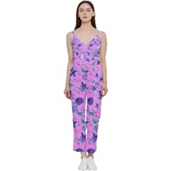 Violet-02 V-neck Camisole Jumpsuit by nateshop