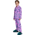 Violet-02 Kids  Long Sleeve Velvet Pajamas Set View2