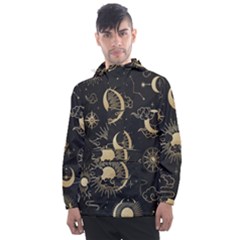 Asian Seamless Pattern With Clouds Moon Sun Stars Vector Collection Oriental Chinese Japanese Korean Men s Front Pocket Pullover Windbreaker by pakminggu