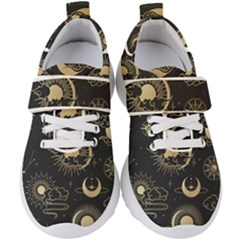 Asian Seamless Pattern With Clouds Moon Sun Stars Vector Collection Oriental Chinese Japanese Korean Kids  Velcro Strap Shoes by pakminggu