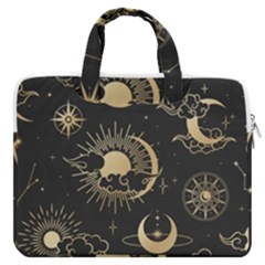 Asian Seamless Pattern With Clouds Moon Sun Stars Vector Collection Oriental Chinese Japanese Korean Macbook Pro 13  Double Pocket Laptop Bag by pakminggu