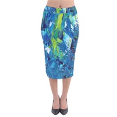 Painting-01 Velvet Midi Pencil Skirt by nateshop