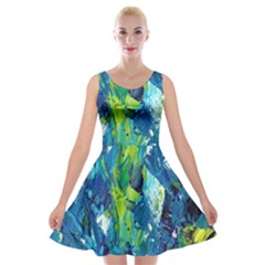 Painting-01 Velvet Skater Dress by nateshop