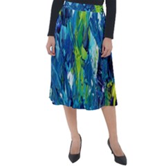 Painting-01 Classic Velour Midi Skirt  by nateshop