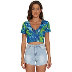 Painting-01 V-neck Crop Top