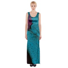 Plumage Thigh Split Maxi Dress by nateshop