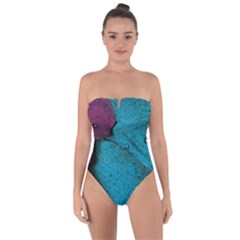 Plumage Tie Back One Piece Swimsuit by nateshop