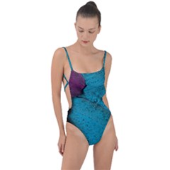 Plumage Tie Strap One Piece Swimsuit by nateshop