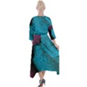 Plumage Quarter Sleeve Wrap Front Maxi Dress View2