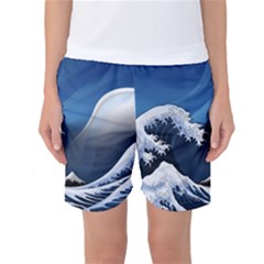 The Great Wave Off Kanagawa Women s Basketball Shorts by pakminggu