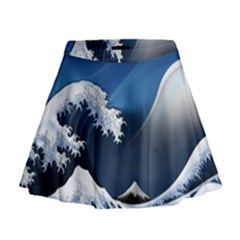 The Great Wave Off Kanagawa Mini Flare Skirt by pakminggu