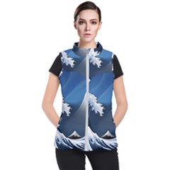 The Great Wave Off Kanagawa Women s Puffer Vest by pakminggu