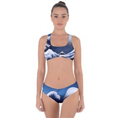 The Great Wave Off Kanagawa Criss Cross Bikini Set by pakminggu