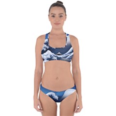 The Great Wave Off Kanagawa Cross Back Hipster Bikini Set by pakminggu