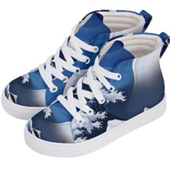 The Great Wave Off Kanagawa Kids  Hi-top Skate Sneakers by pakminggu