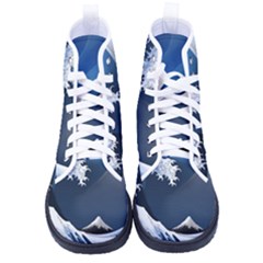 The Great Wave Off Kanagawa Men s High-top Canvas Sneakers