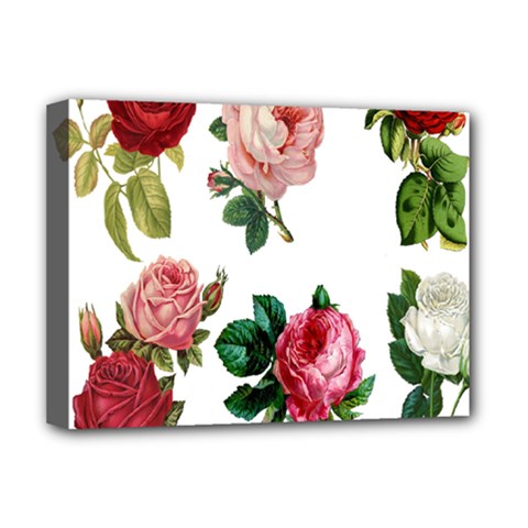 Roses-white Deluxe Canvas 16  X 12  (stretched)  by nateshop