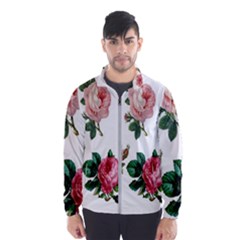 Roses-white Men s Windbreaker by nateshop