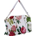 Roses-white Canvas Crossbody Bag View1