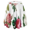 Roses-white High Waist Skirt View2