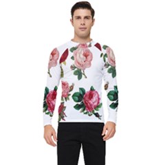 Roses-white Men s Long Sleeve Rash Guard by nateshop