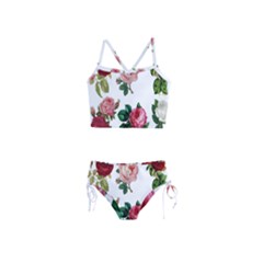 Roses-white Girls  Tankini Swimsuit by nateshop