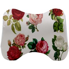 Roses-white Head Support Cushion by nateshop