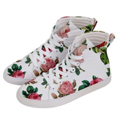 Roses-white Men s Hi-top Skate Sneakers by nateshop