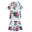 Roses-white Kids  Swim T-Shirt and Shorts Set View2