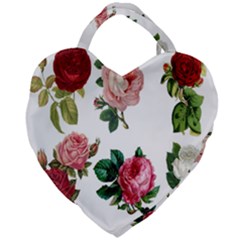 Roses-white Giant Heart Shaped Tote