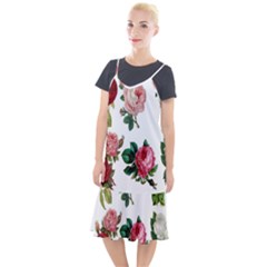 Roses-white Camis Fishtail Dress by nateshop