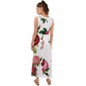 Roses-white V-Neck Chiffon Maxi Dress View2