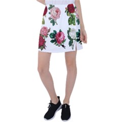 Roses-white Tennis Skirt by nateshop