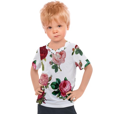 Roses-white Kids  Sports T-shirt by nateshop