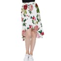 Roses-white Frill Hi Low Chiffon Skirt View1