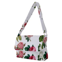 Roses-white Full Print Messenger Bag (m) by nateshop