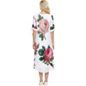 Roses-white Bow Sleeve Chiffon Midi Dress View4