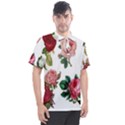 Roses-white Men s Polo T-Shirt View1