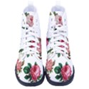 Roses-white Women s High-Top Canvas Sneakers View1