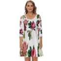 Roses-white Shoulder Cut Out Zip Up Dress View1