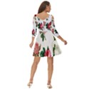 Roses-white Shoulder Cut Out Zip Up Dress View4