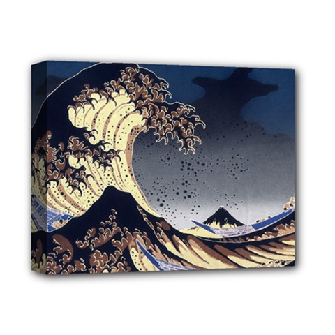 The Great Wave Off Kanagawa Japan Japanese Waves Deluxe Canvas 14  X 11  (stretched) by pakminggu