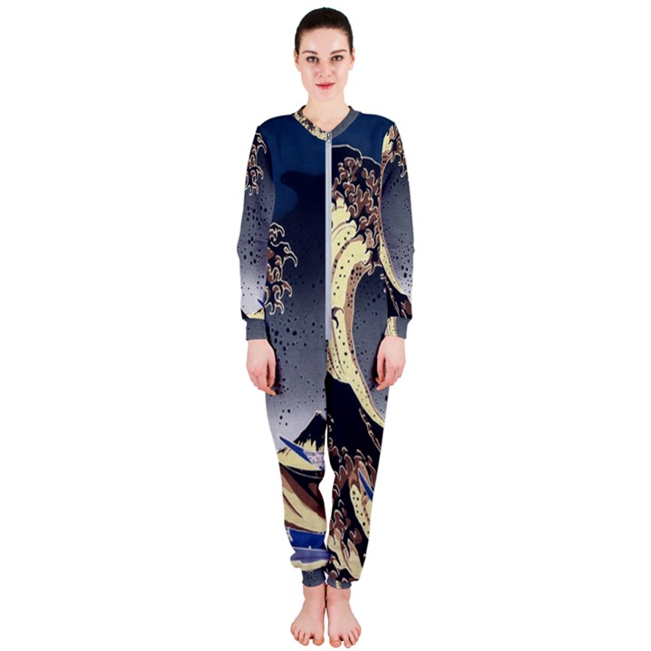 The Great Wave Off Kanagawa Japan Japanese Waves OnePiece Jumpsuit (Ladies)