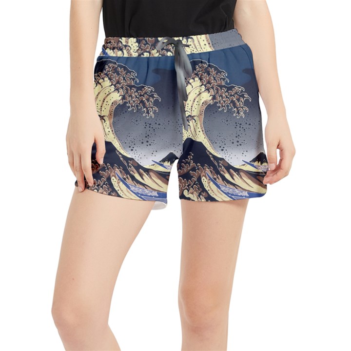 The Great Wave Off Kanagawa Japan Japanese Waves Women s Runner Shorts