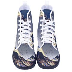 The Great Wave Off Kanagawa Japan Japanese Waves Men s High-top Canvas Sneakers